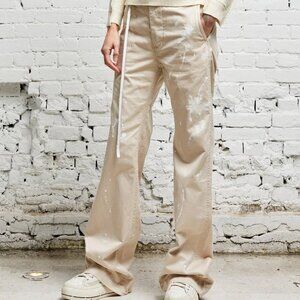 R13 Jane chino, paint-splattered beige, size 28